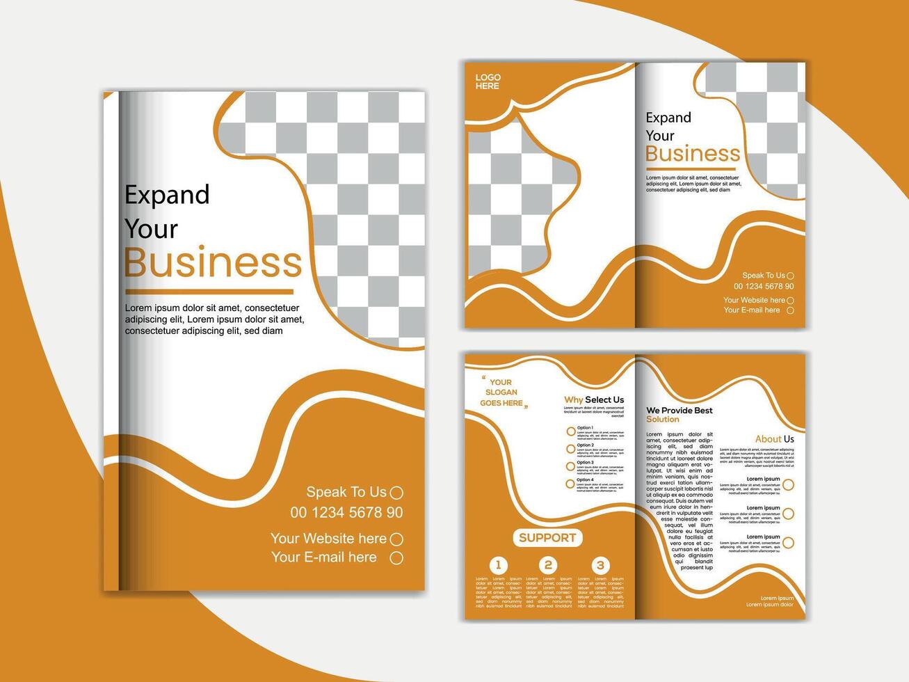 Expand Your Business Brochure Catalog Design Template vector