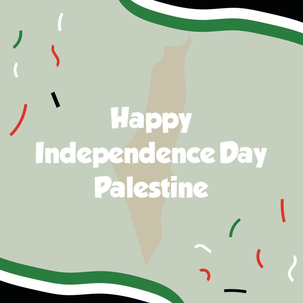 Happy independence day palestine vector