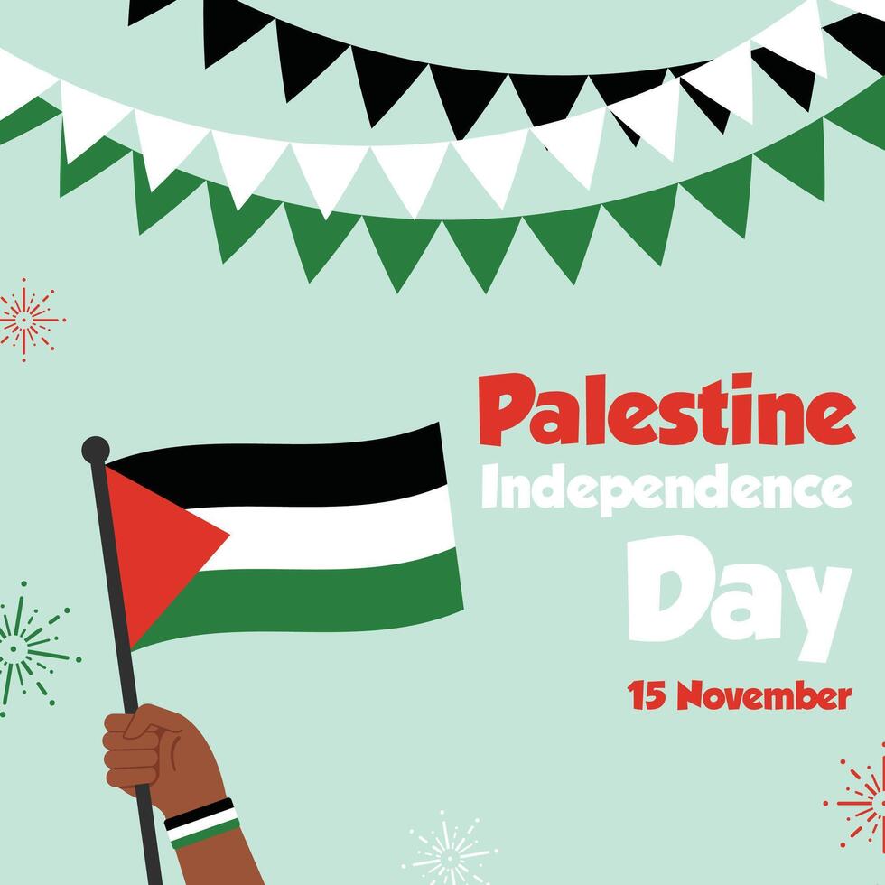 Palestine independence day background vector