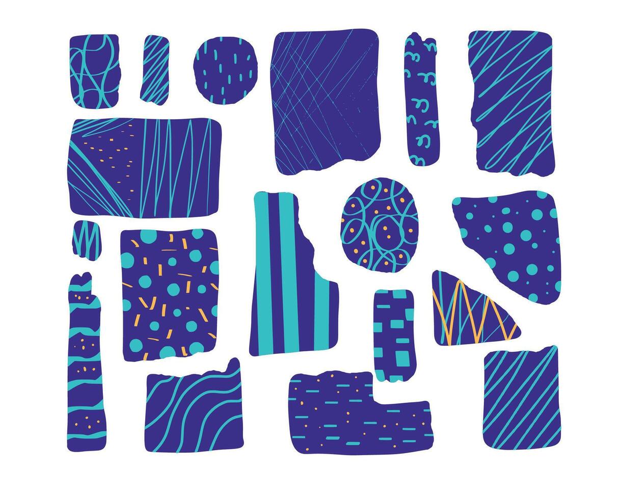 Set of random design elements. collection. vector