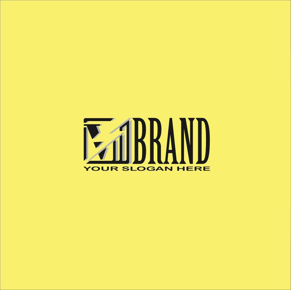 Brand logo v initial icon with creative illustration vector