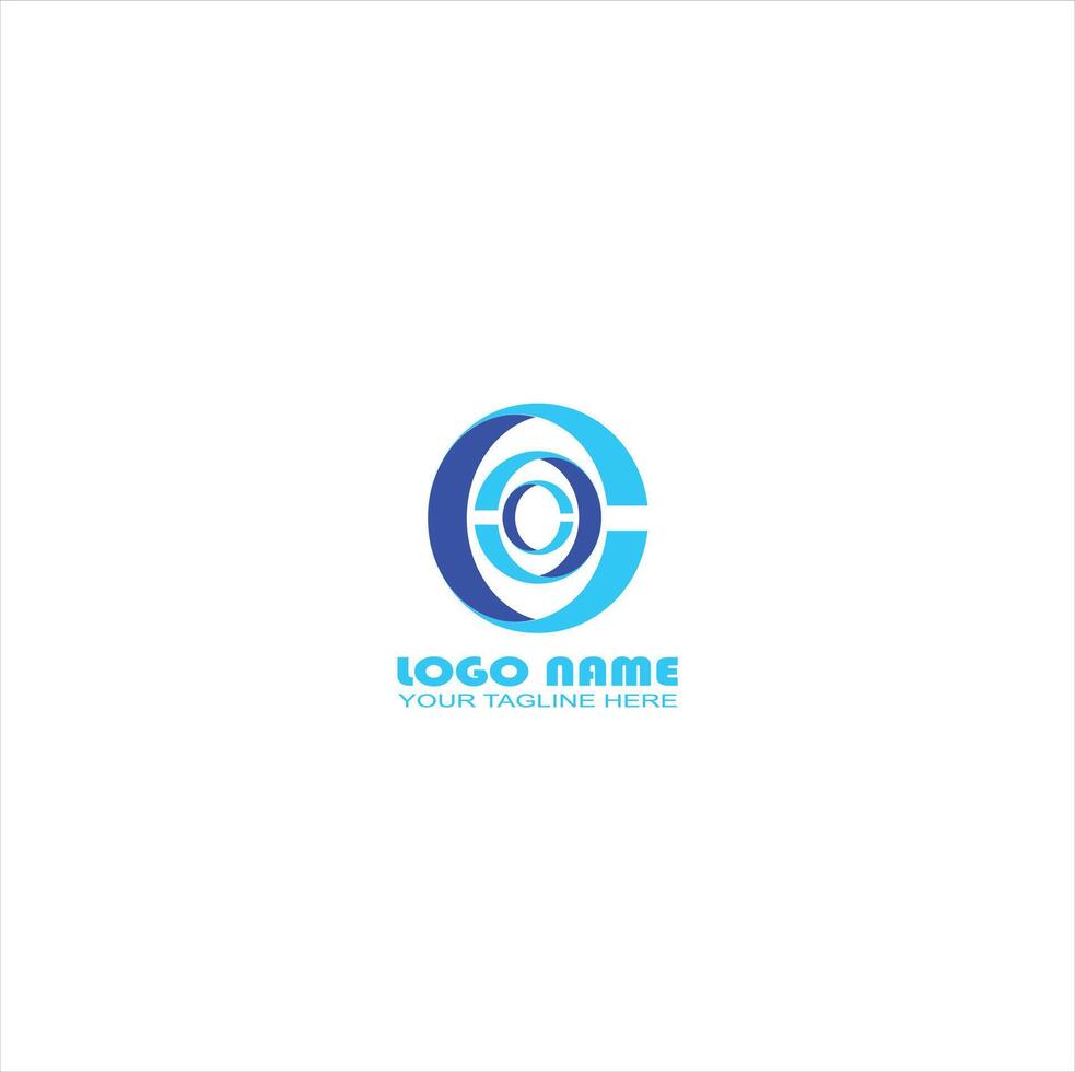 brand logo c initial icon with creative illustration vector
