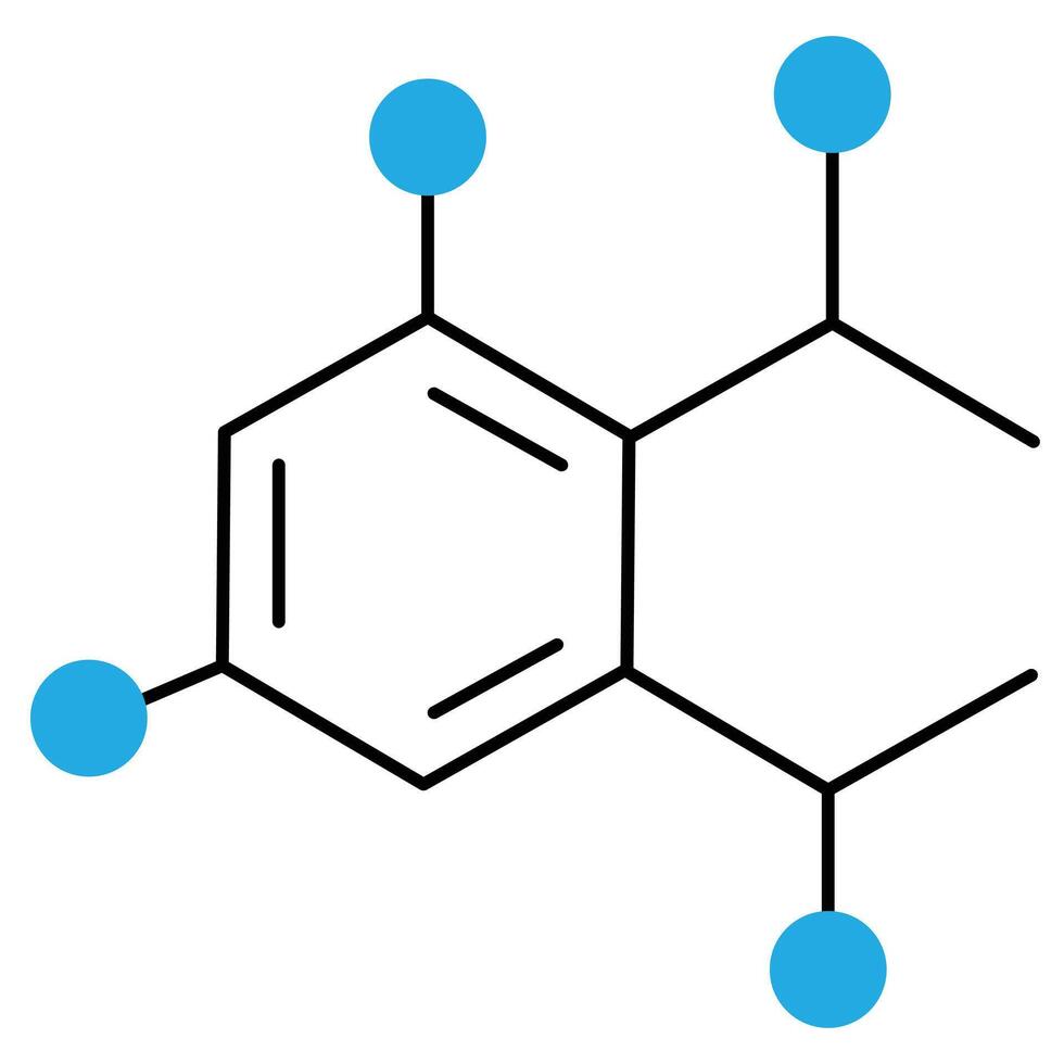 Molecular Structure of Eco-Friendly Phthalates Icon Design vector