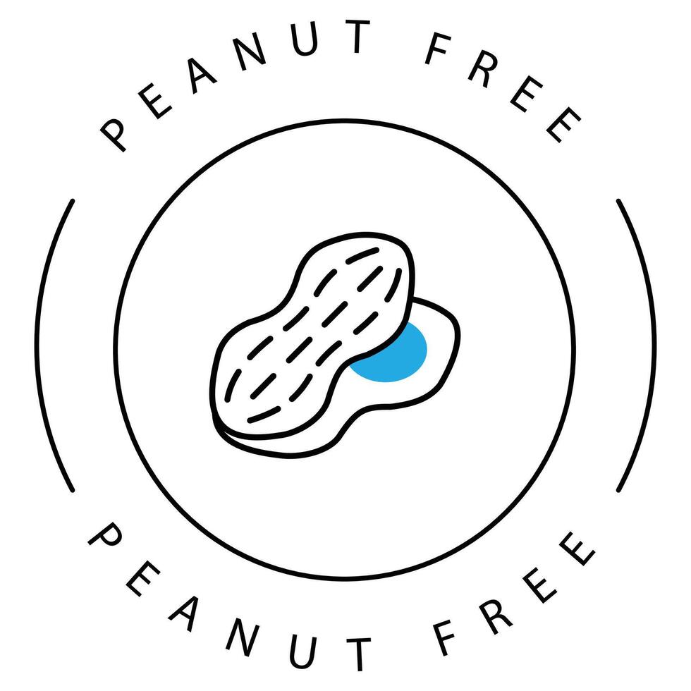 Sustainable Peanut-Free Certification Eco Icon Design vector