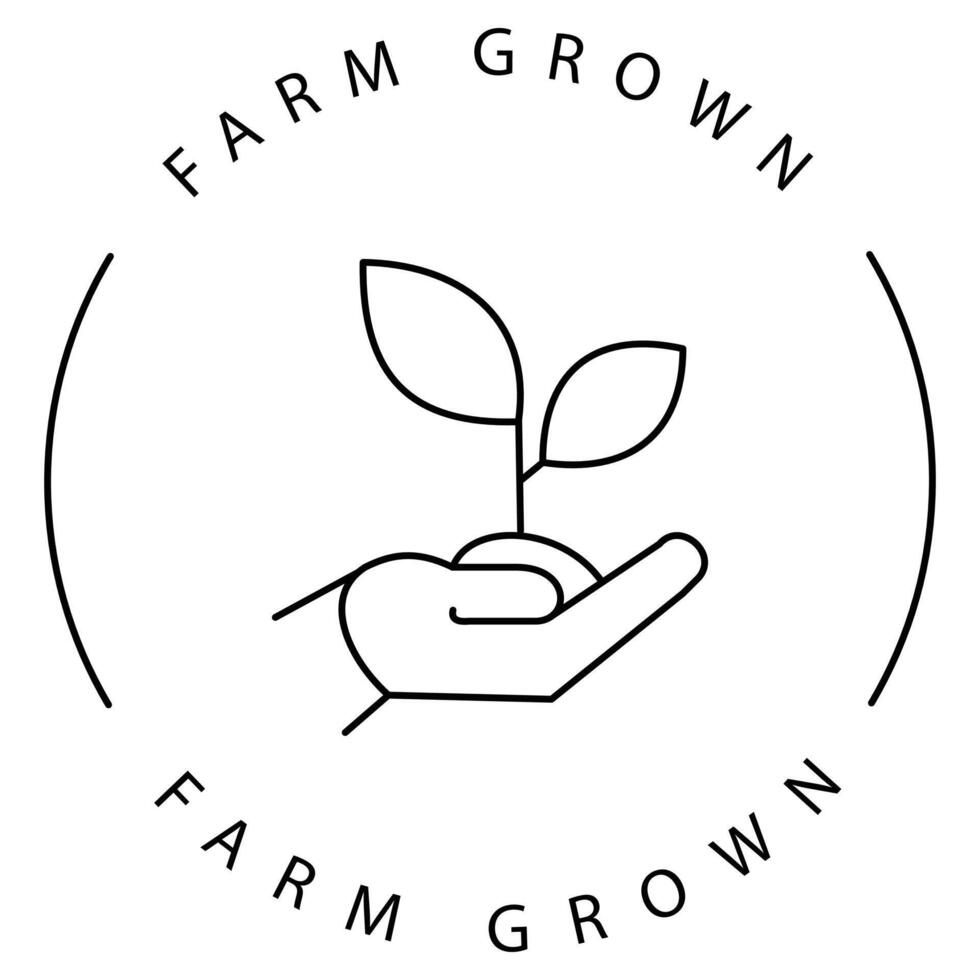 Farm to Table Grown Icon Design vector