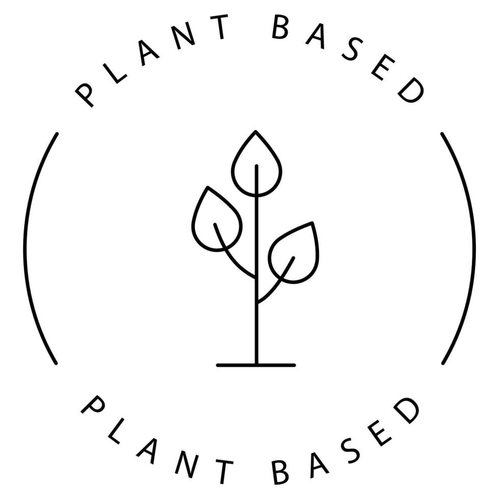 Sustainable Plant Based Eco Icon Design vector