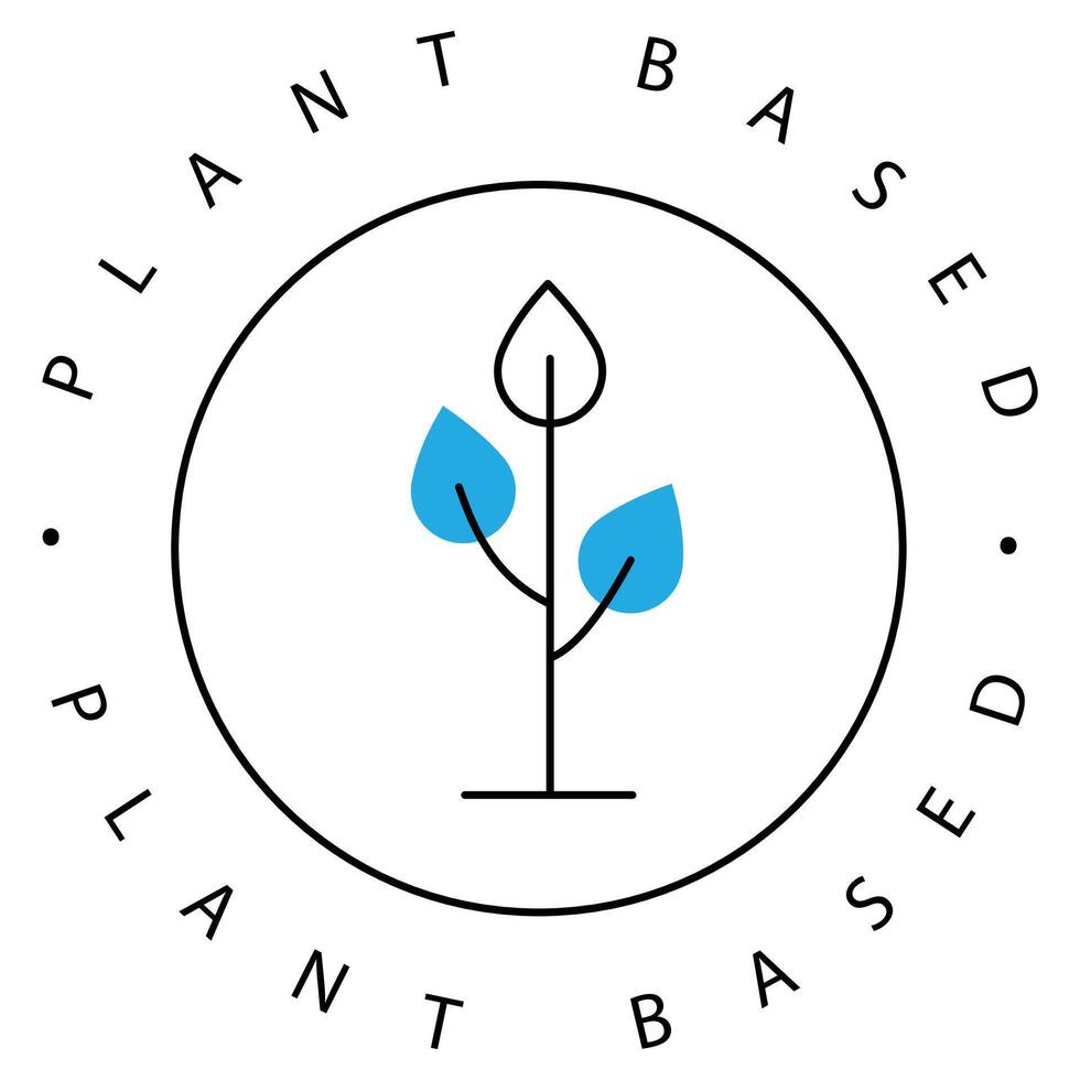 Eco-Conscious Plant Based Icon Design vector