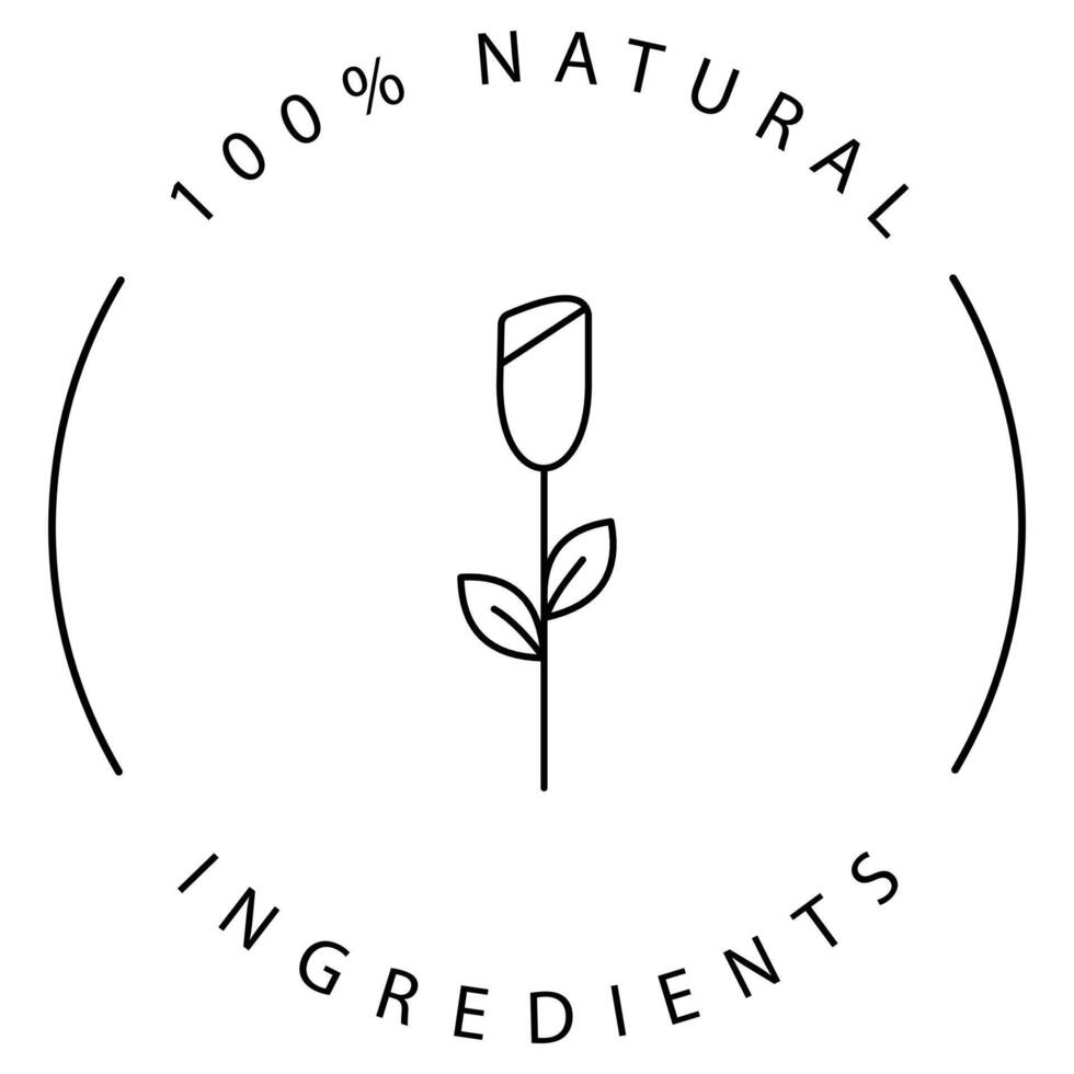 Organic Natural Ingredients Wellness Icon Design vector