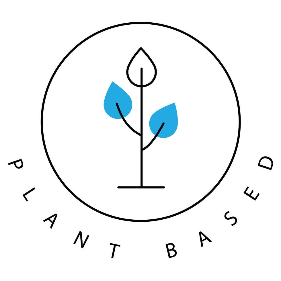 Plant-Based Eco Friendly Icon Design vector