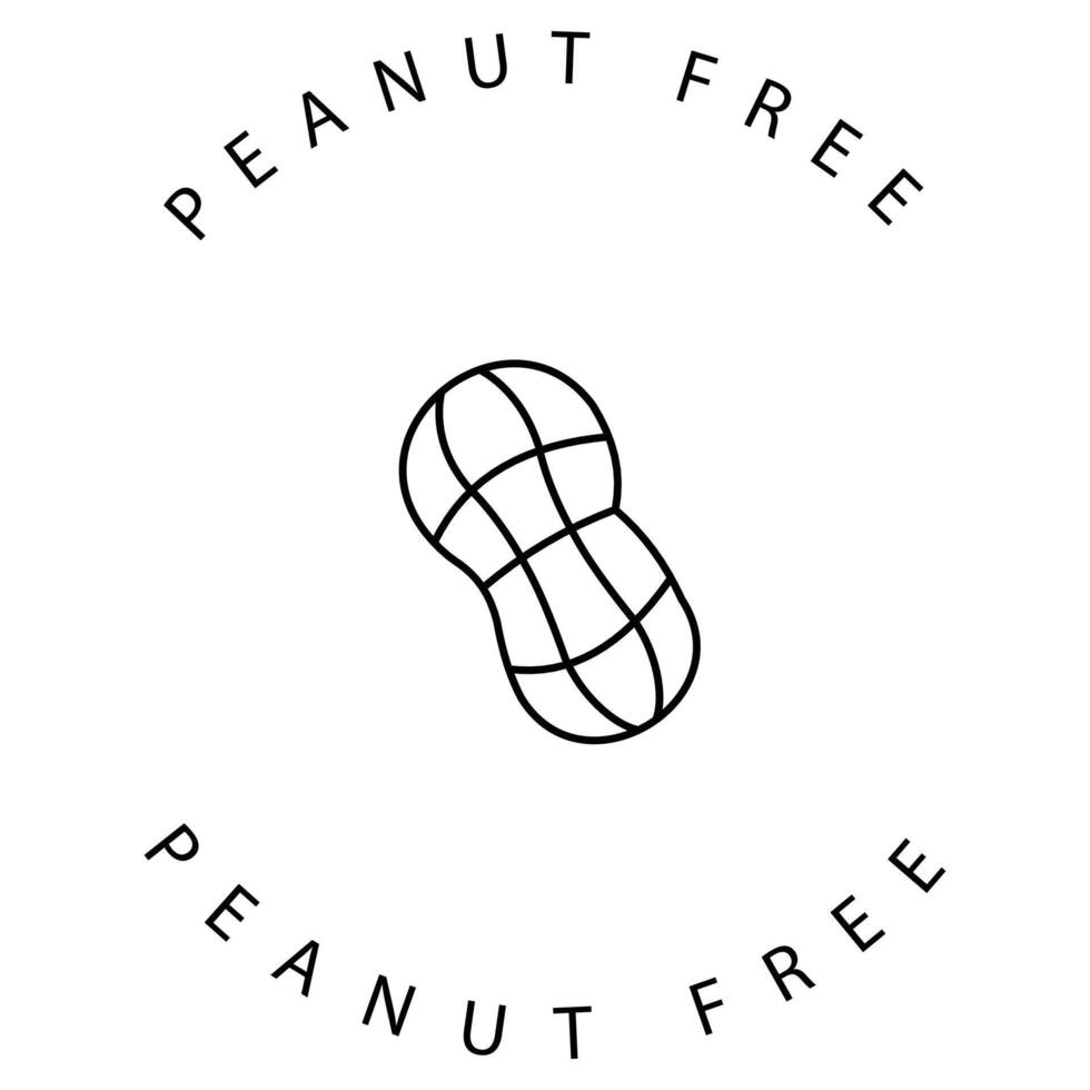 No Peanuts Eco Food Safety Icon Design vector