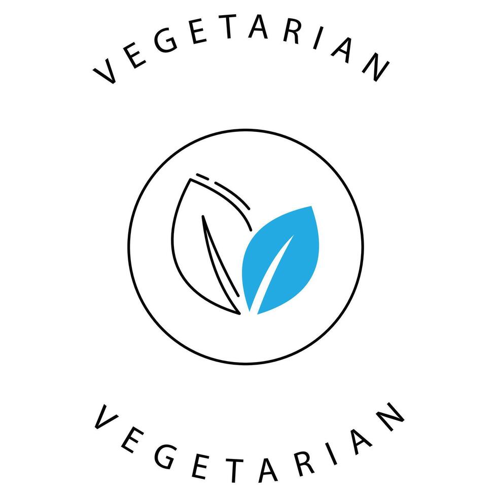 Eco-Friendly Plant-Based Vegetarian Icon Design vector