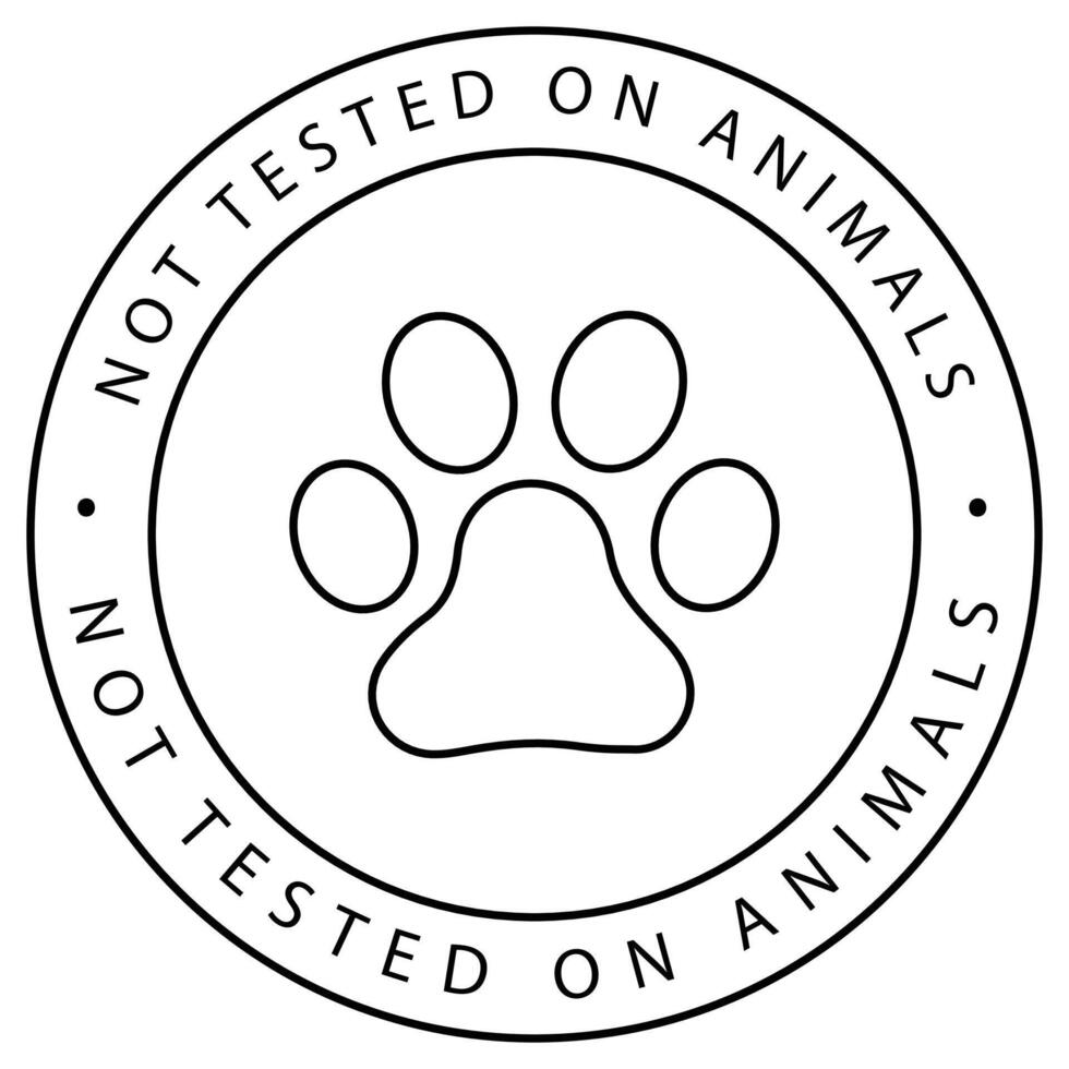 Not tested on animals not tested on animals vector