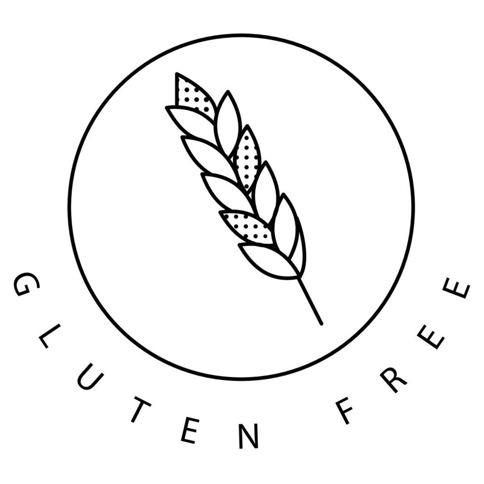 The gluten free logo vector