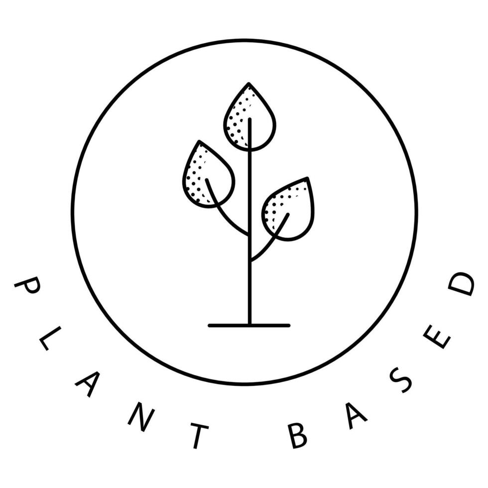 Plant based logo vector