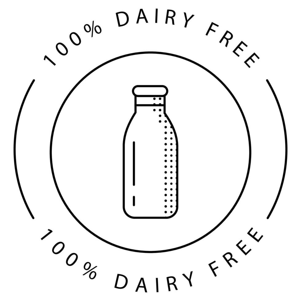 100 dairy free label vector