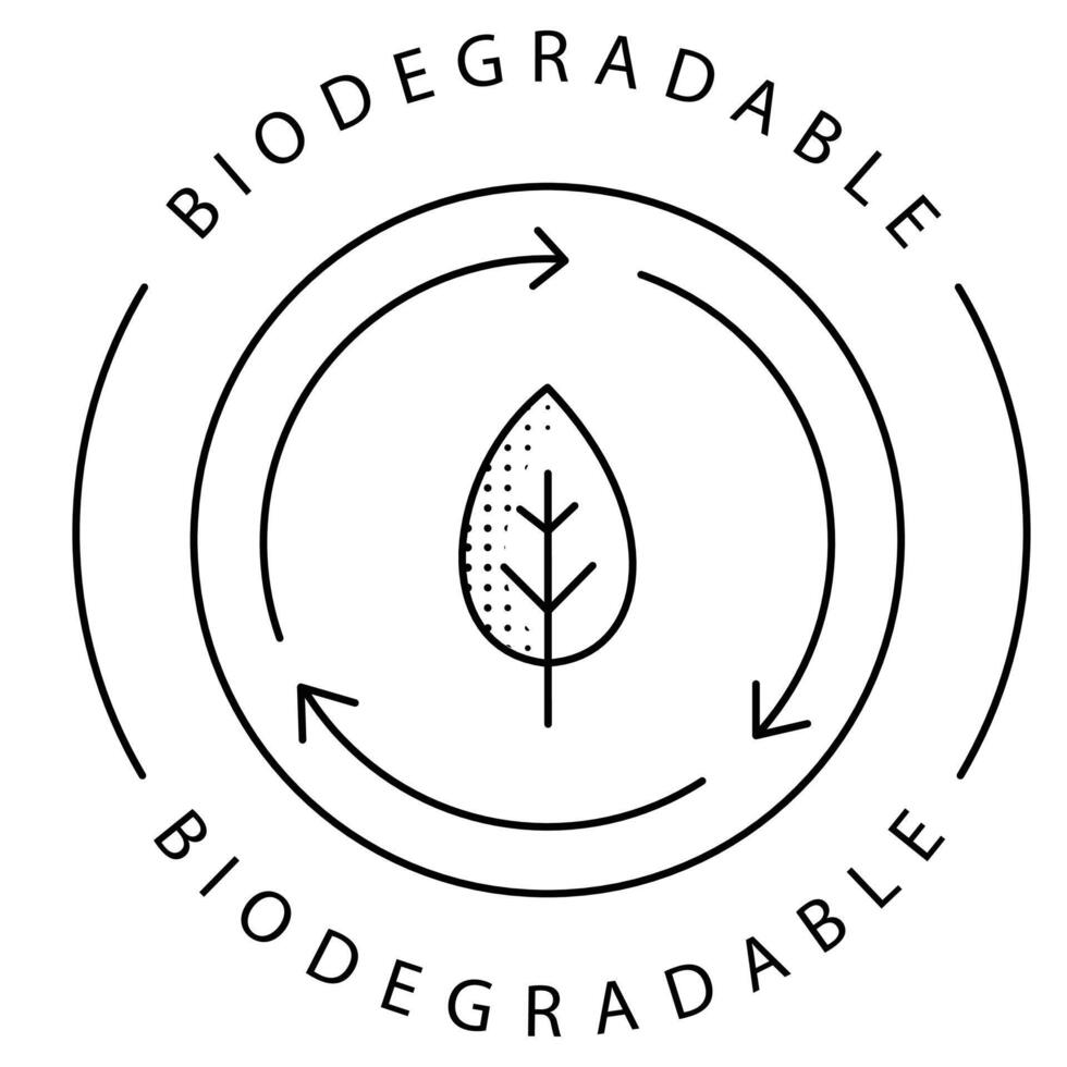 The logo for biodegradable vector