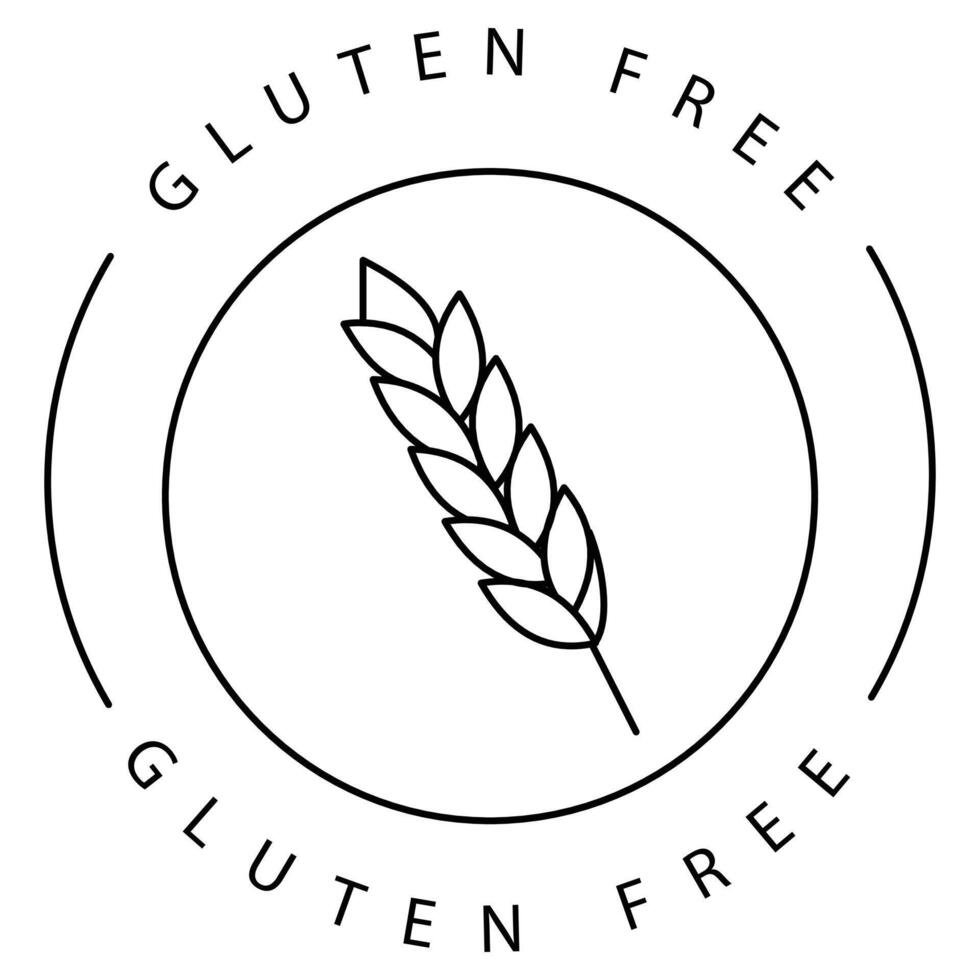 Gluten free logo vector