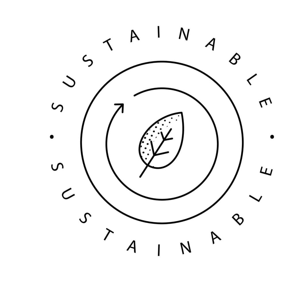 The logo for sustainable sustainable vector