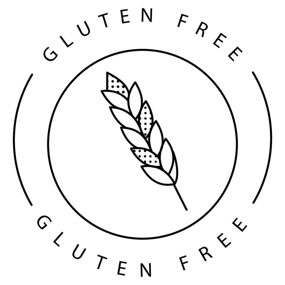Gluten free logo vector