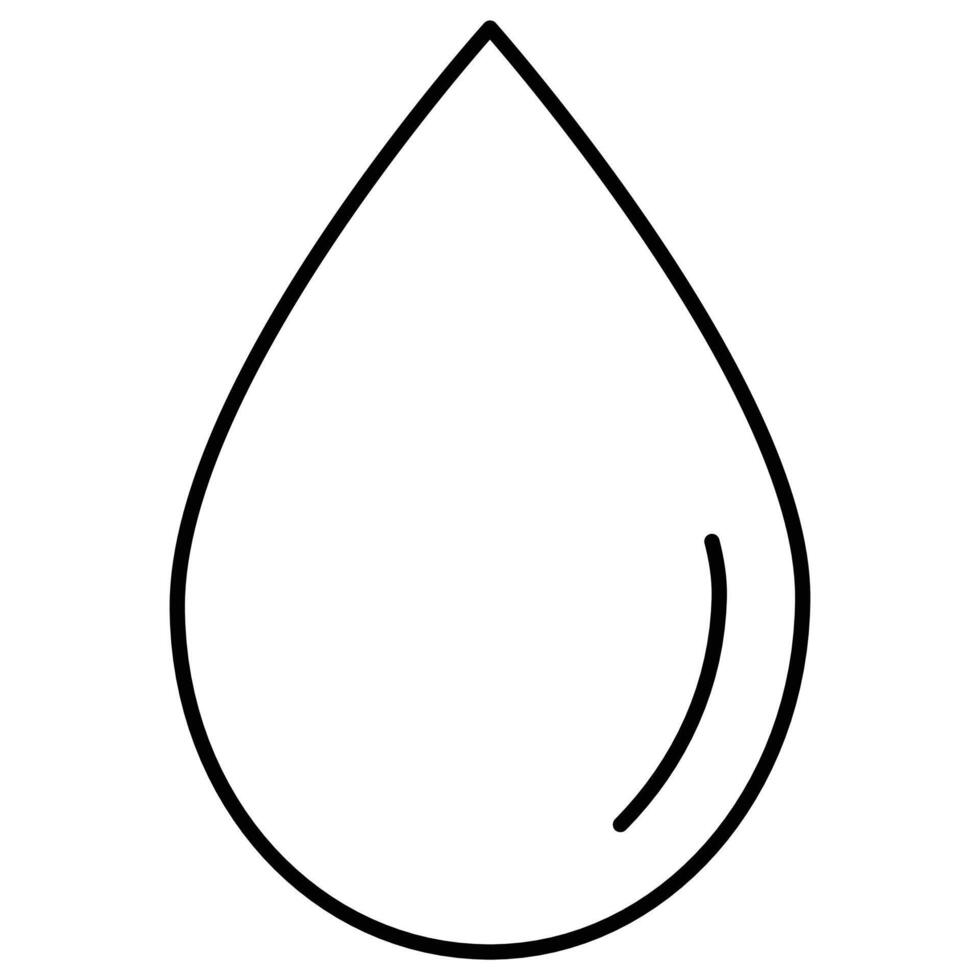 Water drop coloring page vector