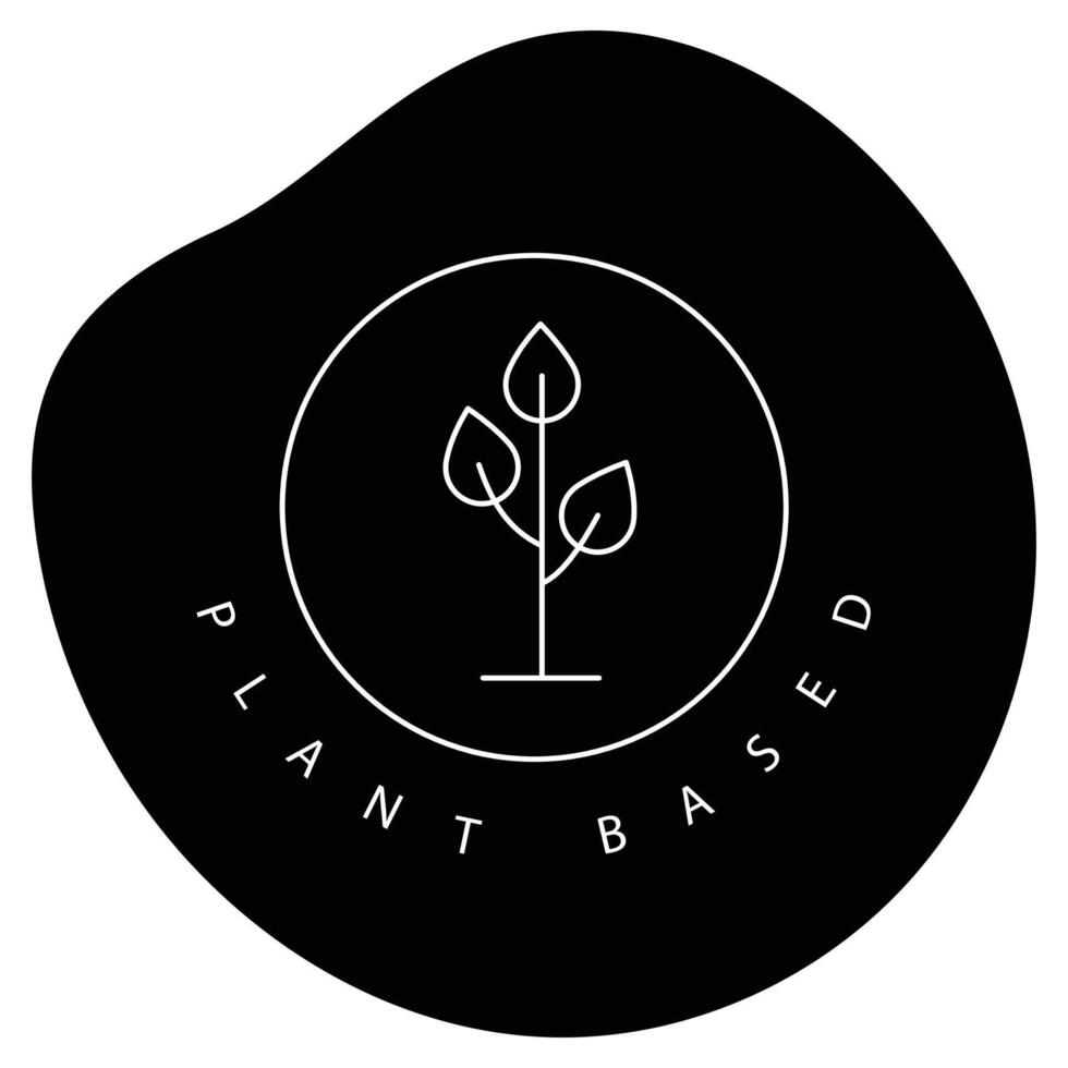 Plant based logo vector