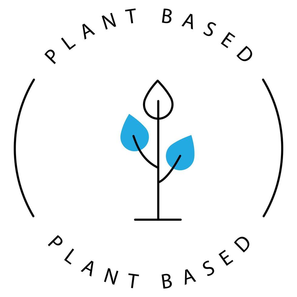 Sustainable Plant Based Eco Icon Design vector
