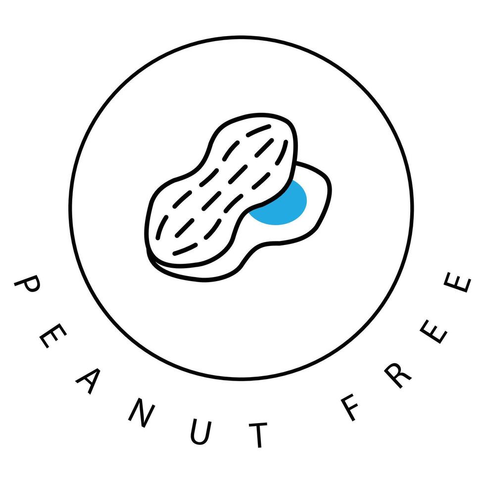 Peanut-Free Eco Icon Design vector