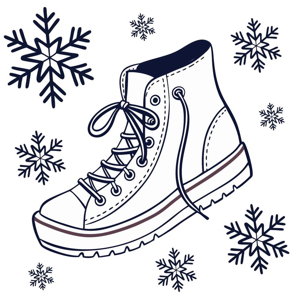 A white shoe with a lace on it vector