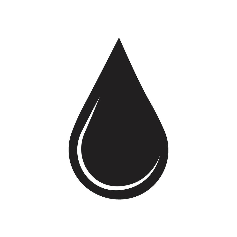 A black drop icon on a white background vector