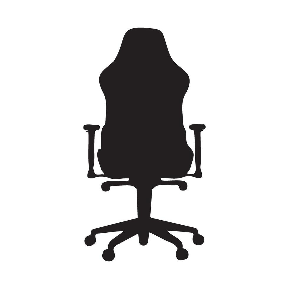 A silhouette of a computer chair on a white background vector