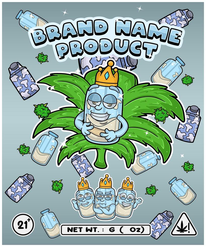 Milk Strain In Herbal Leaf and Brand Name Product Packaging. For Product, Label, Business and Brand Product. Vectors Illustrations.