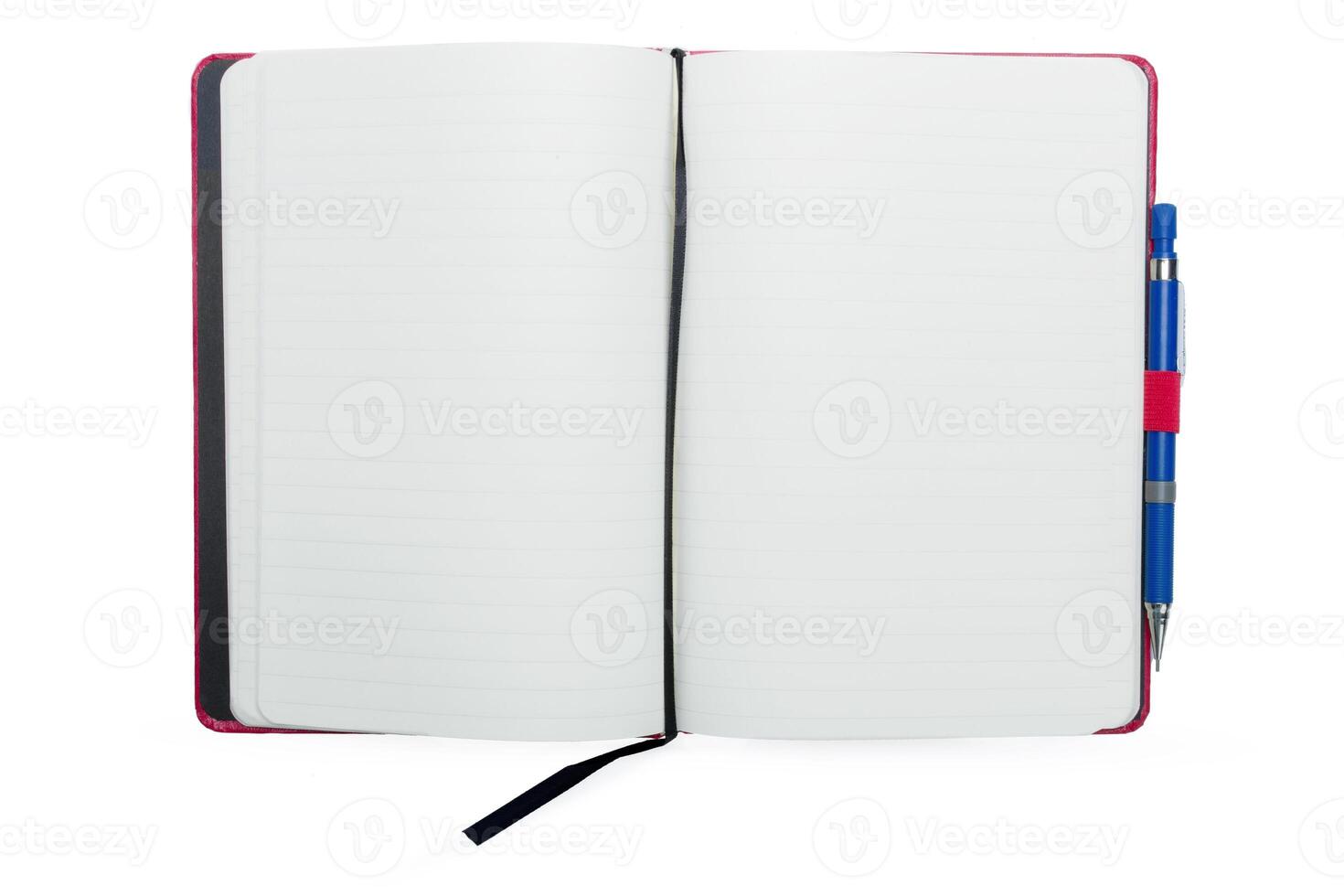notebook on white background photo