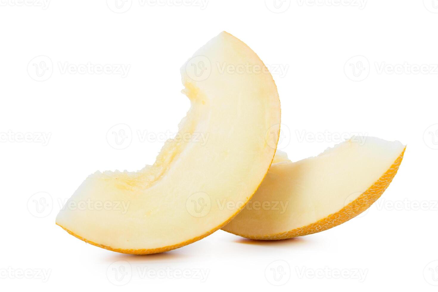 sliced melon isolated on white background photo