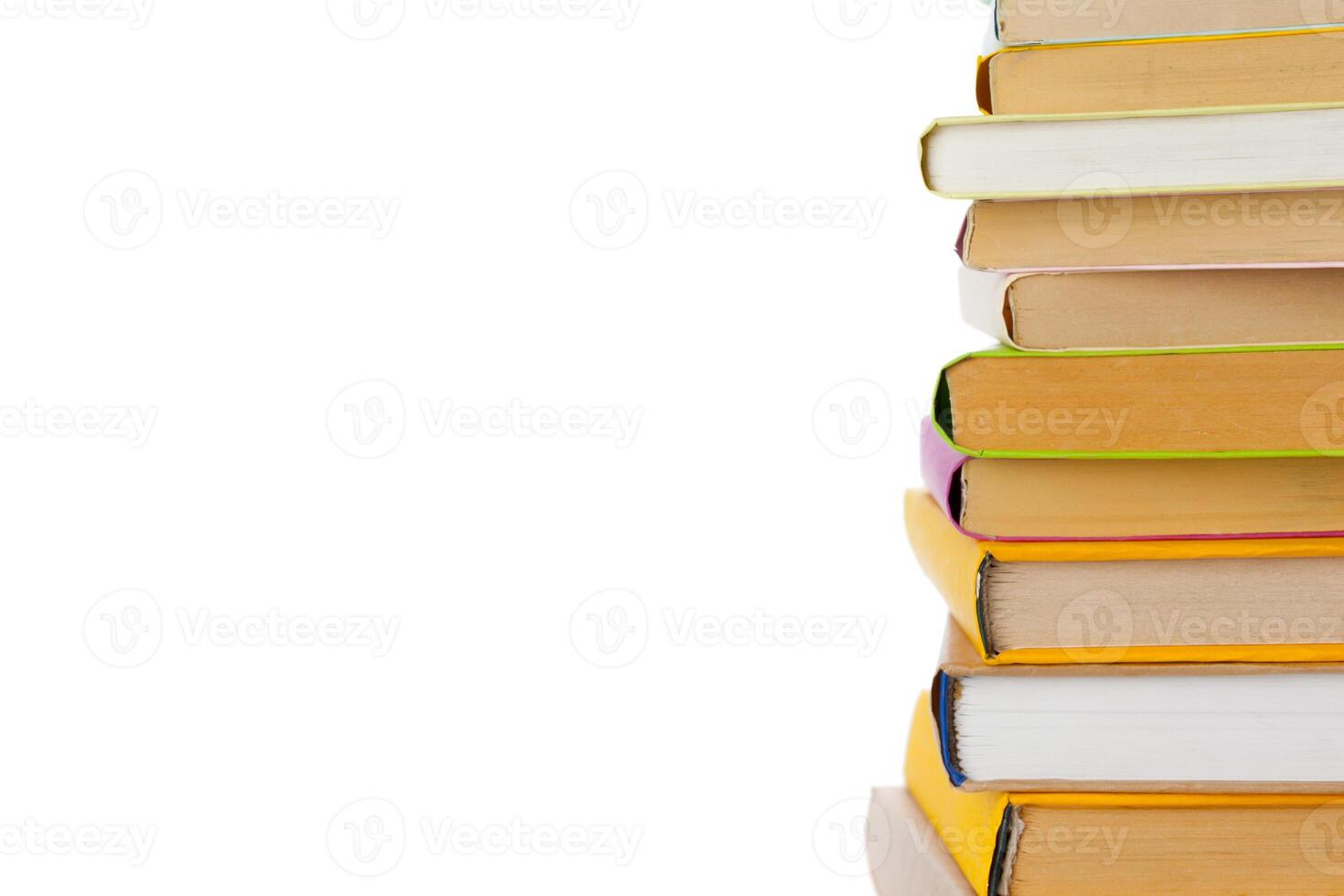 books isolated on white photo