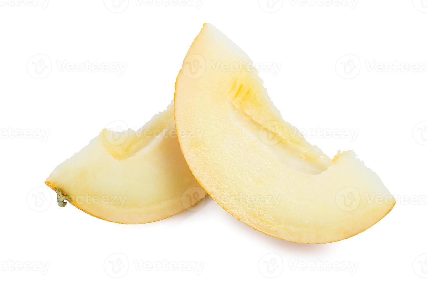 sliced melon isolated on white background photo