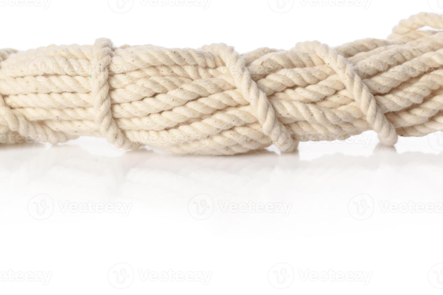 rope isolated on white photo