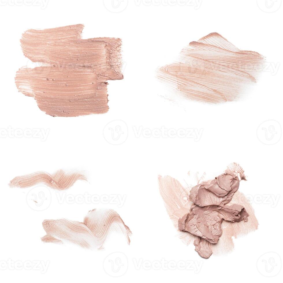 foundation swatches on white photo