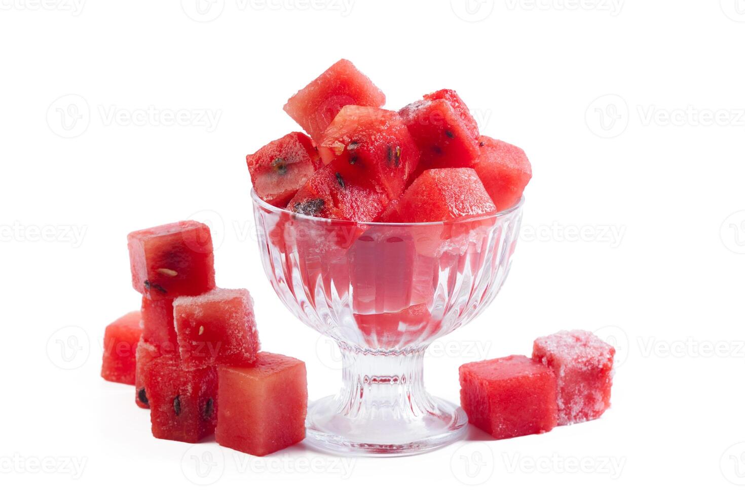 Watermelon fruit cube slice photo