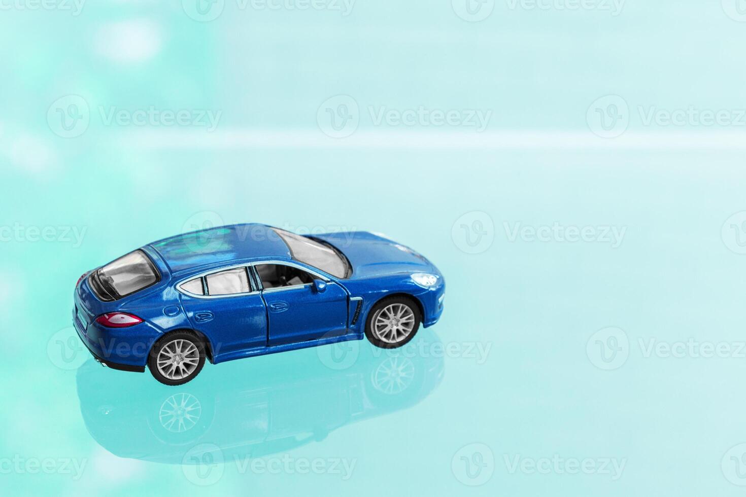 blue small toy car photo