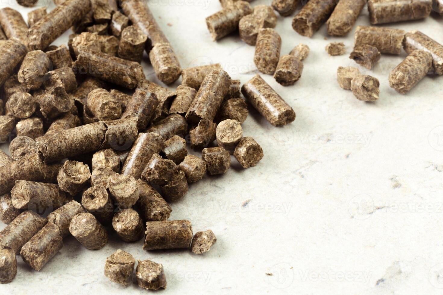 Energy. Pellets on the table photo