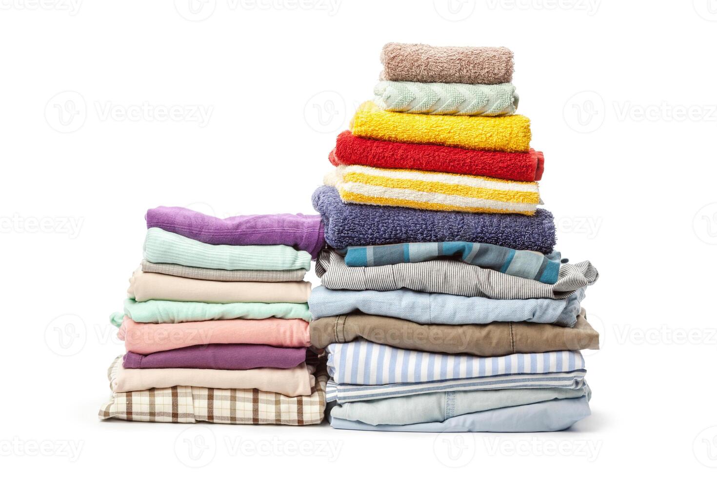stack of clothing isolated on white photo
