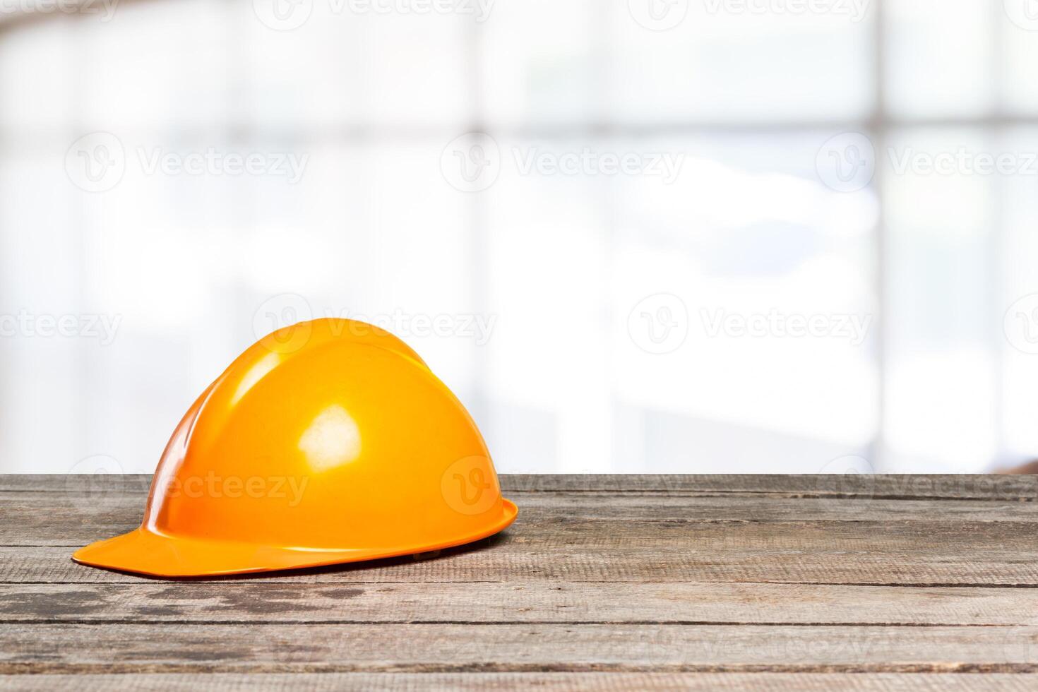 hard hat on a table photo