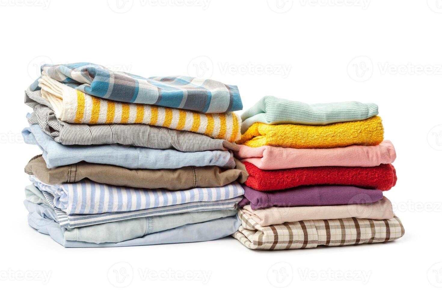 stack of clothing isolated on white photo