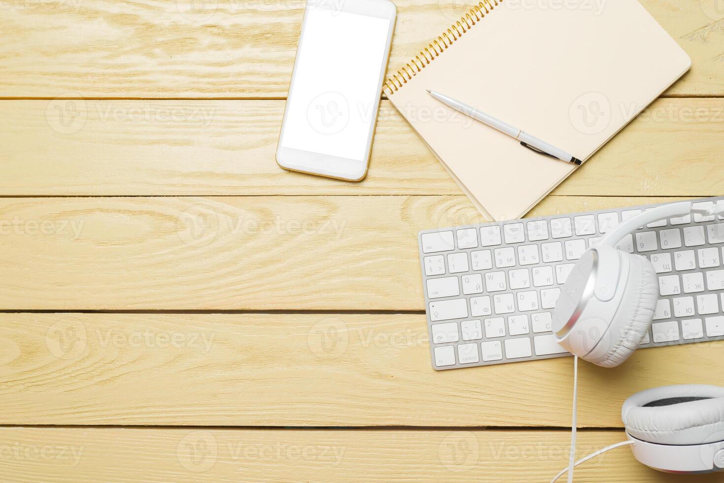 White Headphones, Keyboard photo