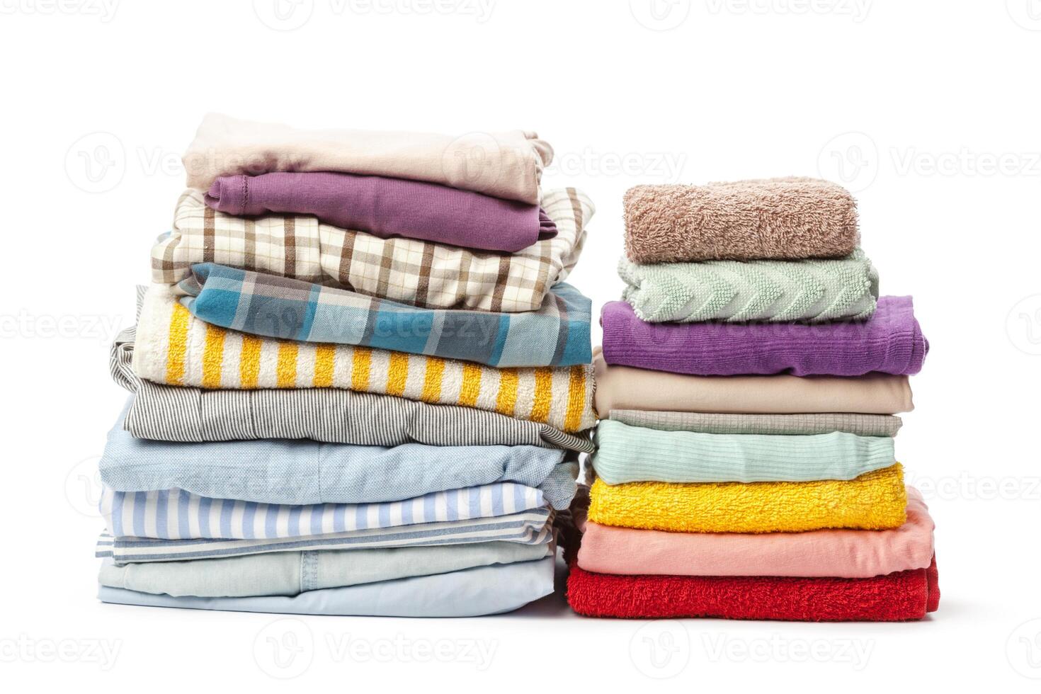 stack of clothing isolated on white photo