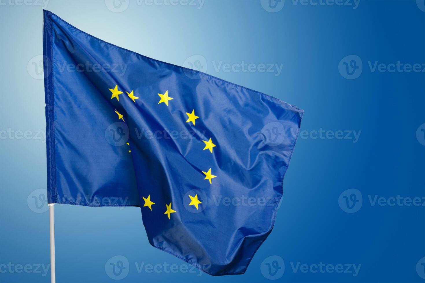 EU flag, euro flag, flag of european union waving photo