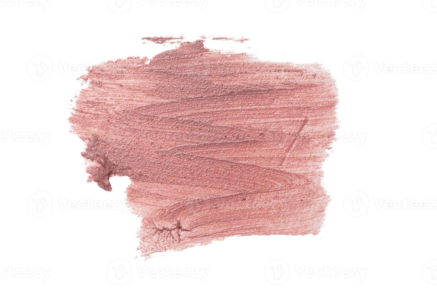 smeared foundation natural make up on white background photo