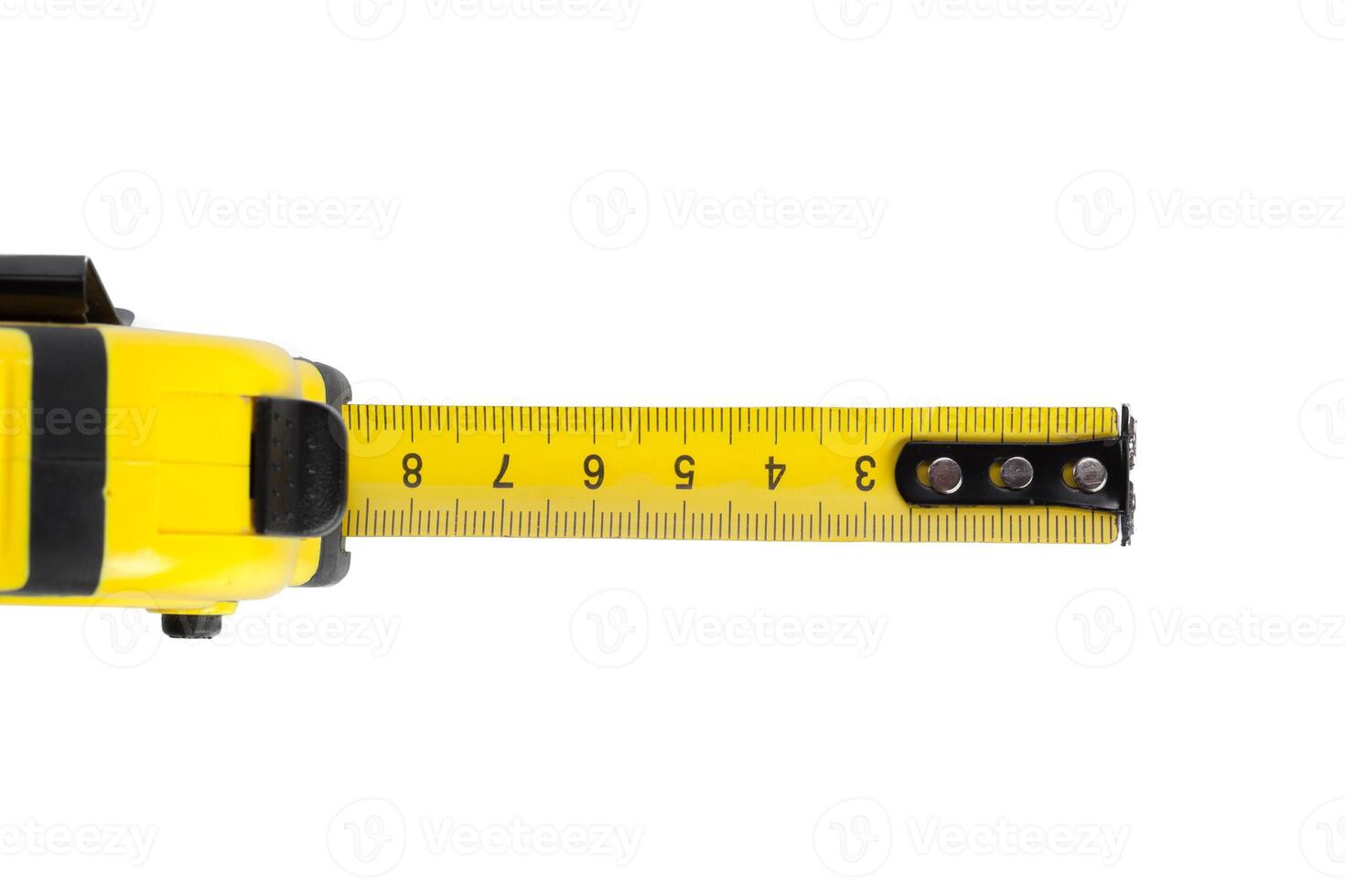Tape measure on white background photo