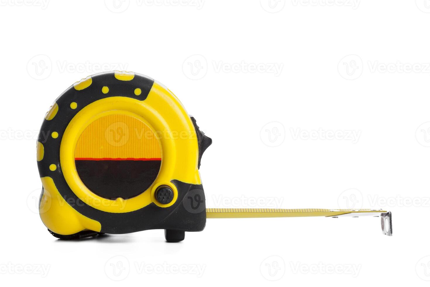 Tape measure on white background photo