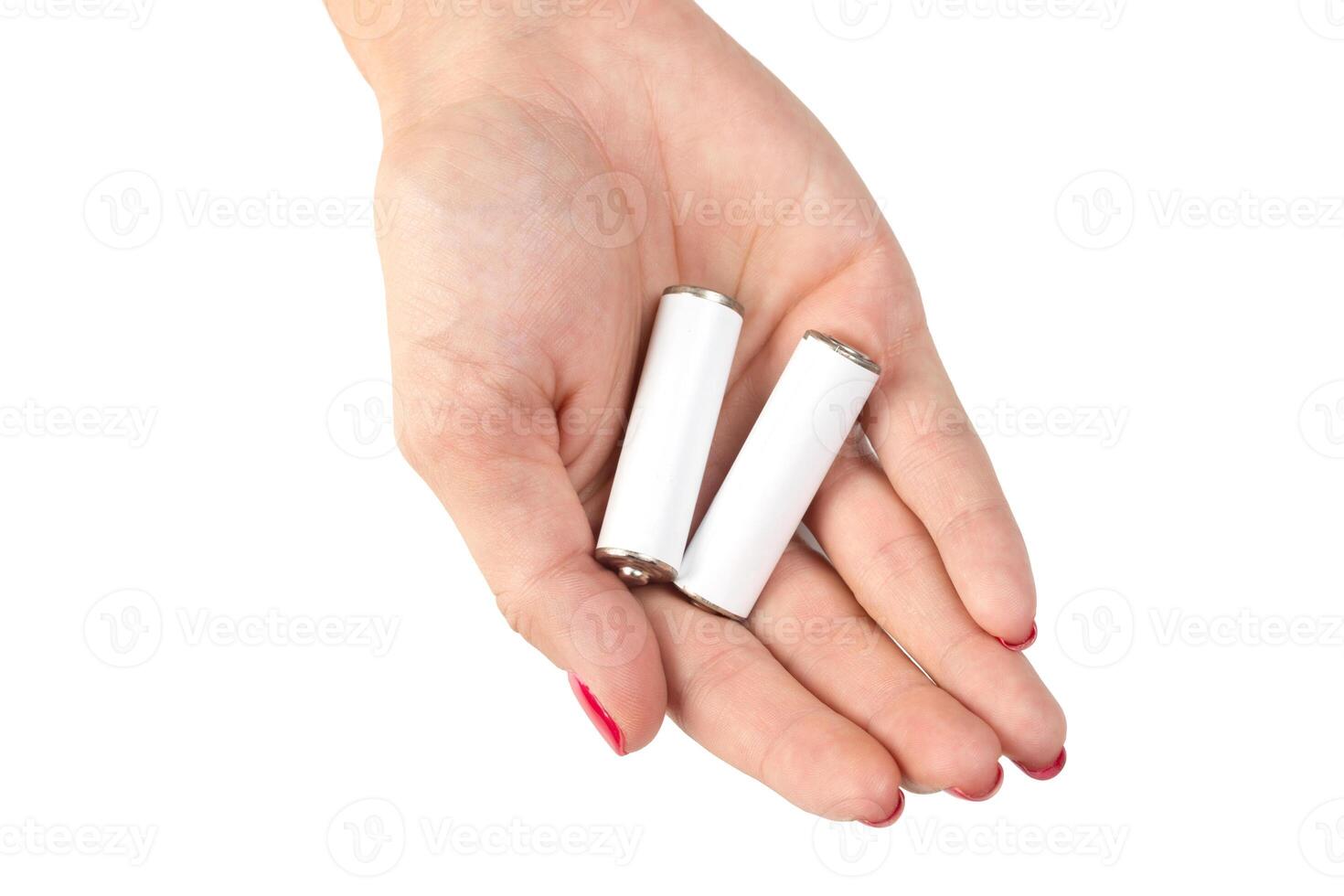 Batteries in hand photo